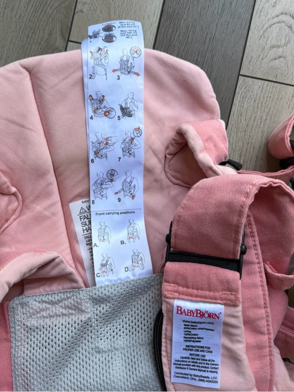 BabyBjörn Baby Mini Cotton Dusty Pink Limited Edition - Picture 4 of 4